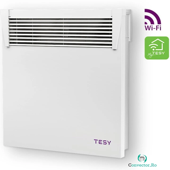TESY Convector de perete TESY HeatEco Cloud, Putere 500W, Control prin internet, Aplicatie myTesy, CN 031 050 EI CLOUD W